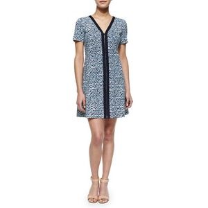 Tory Burch Print Zip Ponte Dress XS